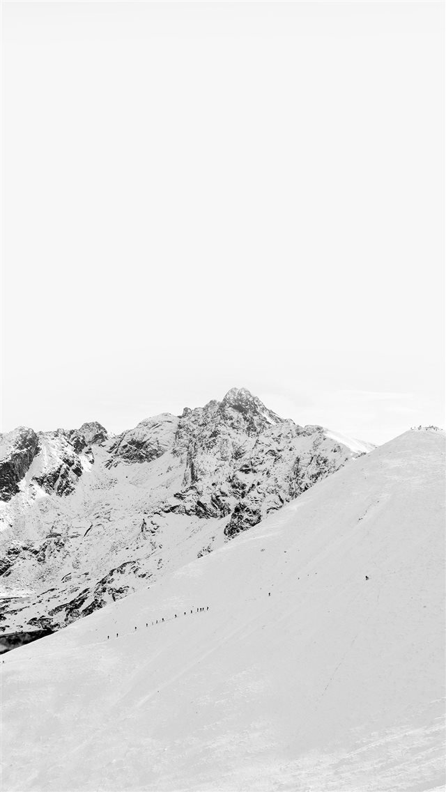Winter Mountain Snow Nature White iPhone 8 wallpaper 