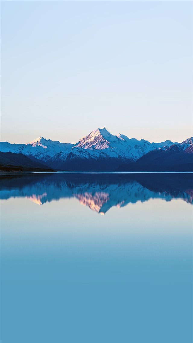 Mountain Lake Beautiful Nature Blue Sky iPhone 8 wallpaper 