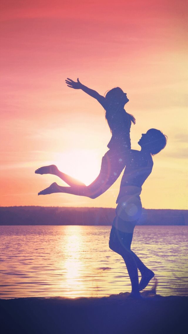 Sunset Cp Lovers Romantic iPhone 8 wallpaper 