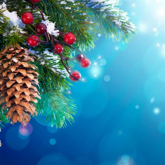 Digital Christmas Tree Design Art iPad wallpaper 