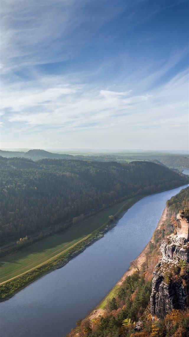 Summer Fall Great Mountain Sea Lake River Sky iPhone 8 wallpaper 