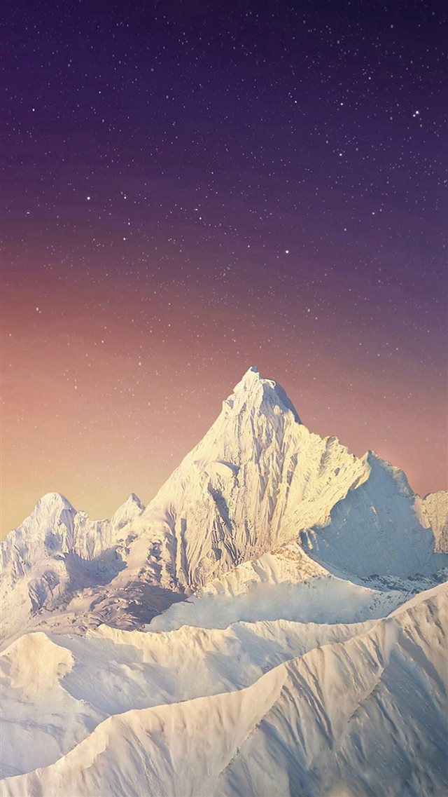 Pure Simple Snowy Mountains Skyscape iPhone 8 wallpaper 