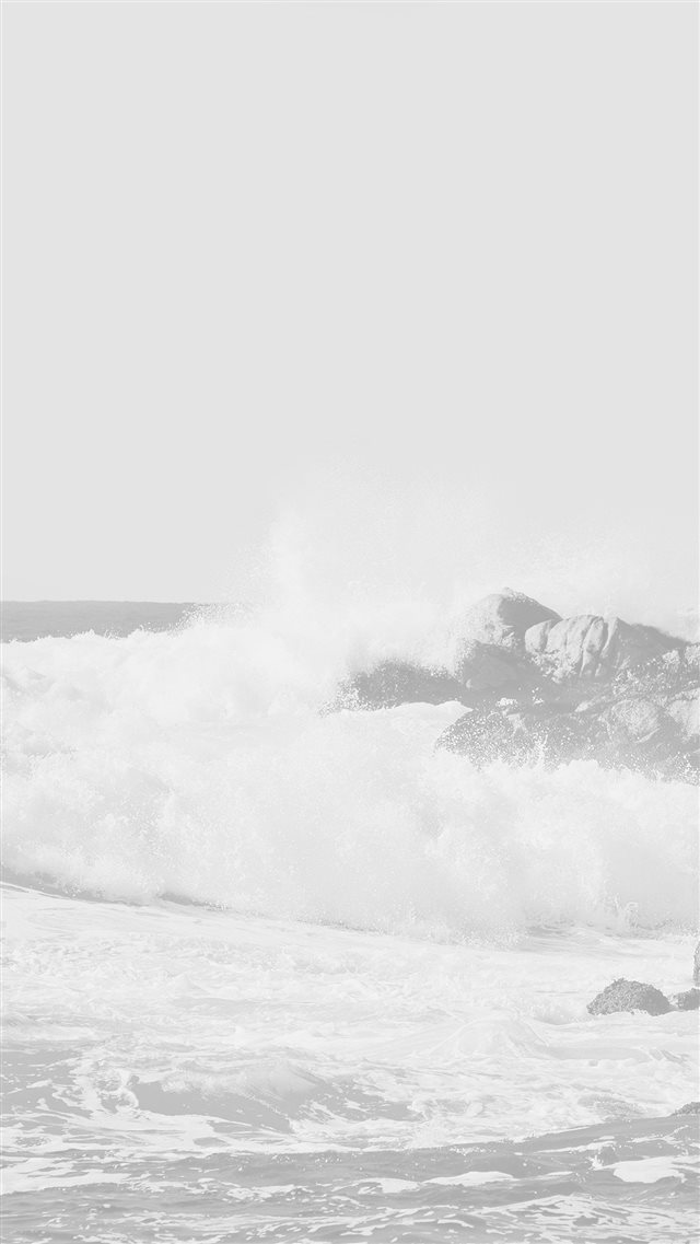 Wave Sea Nature Water Cool White iPhone 8 wallpaper 