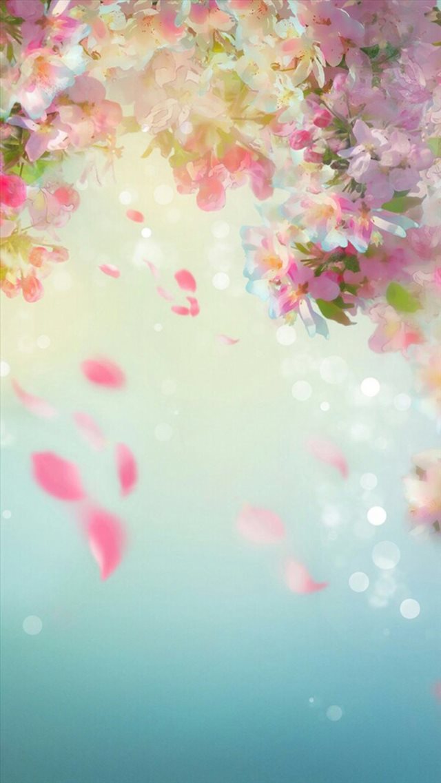 Dreamy Bloomy Colorful Flower Petals Pattern iPhone 8 wallpaper 