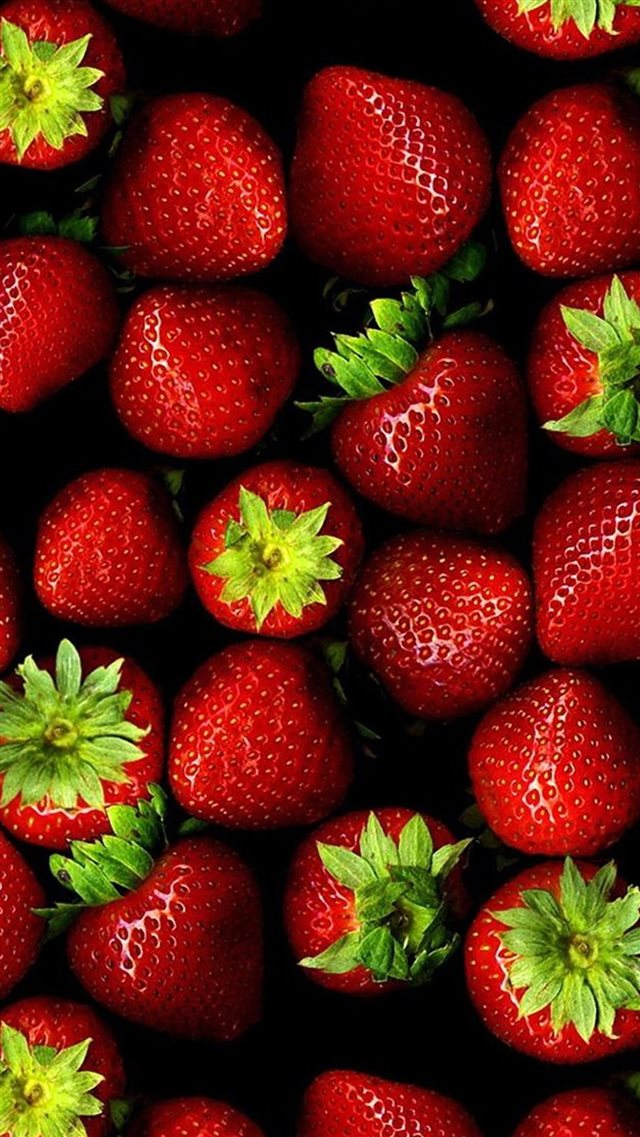 Nature Fresh Strawberry Stack iPhone 8 wallpaper 