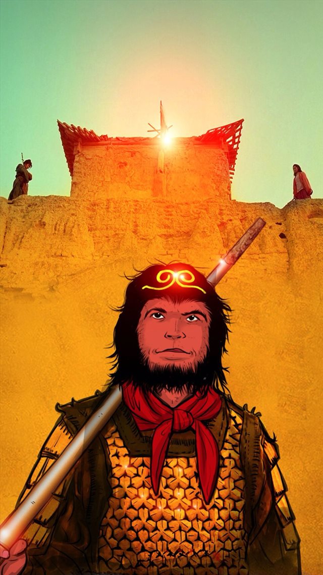 Monkey King Moon Box Movie Poster Art iPhone 8 wallpaper 
