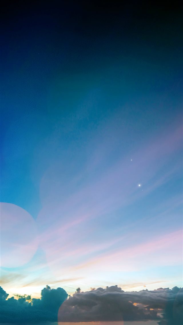 Sky Blue Sunshine Healing Nature Star Bokeh iPhone 8 wallpaper 