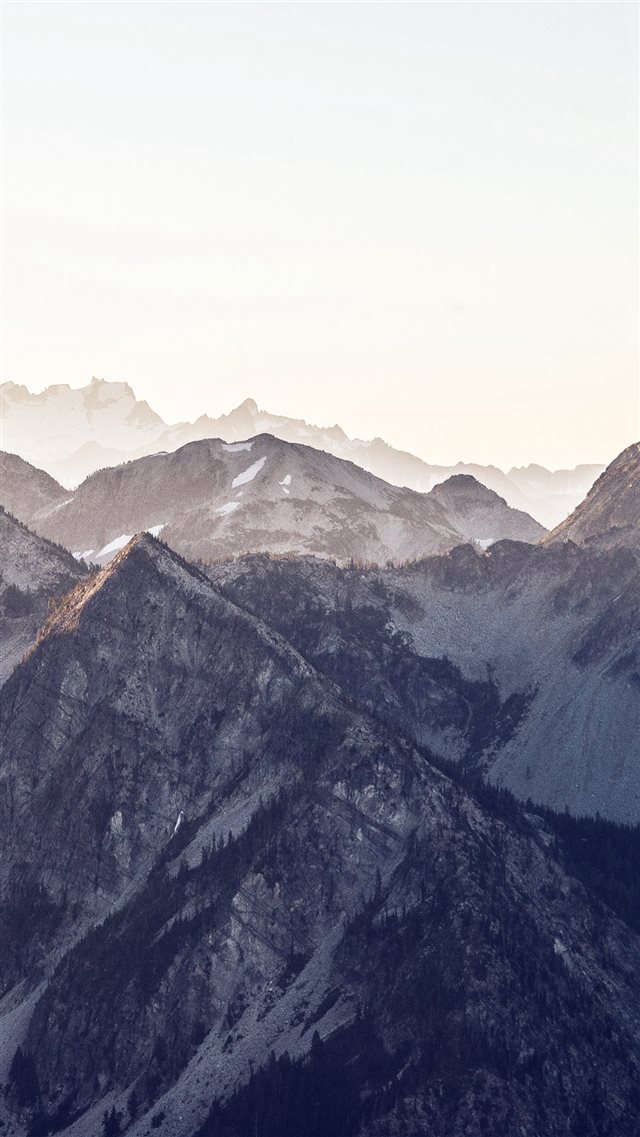 Mountain Layer View Nature Top Blue iPhone 8 wallpaper 