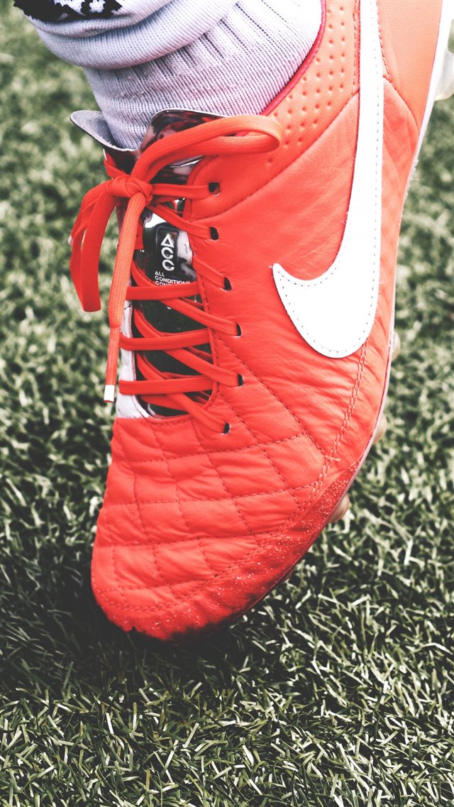 Nike Football Shoes Lawn iPhone 8 wallpaper 