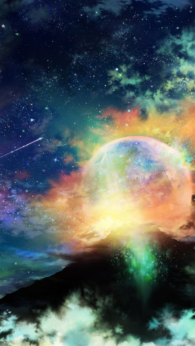 Amazing Night Sky Dark Star Space iPhone 8 wallpaper 