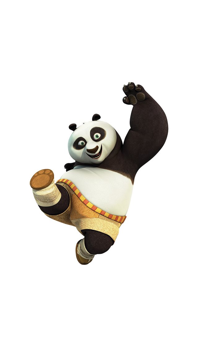 Kungfu Panda Animal Dreamworks Kick Cute Anime iPhone 8 wallpaper 