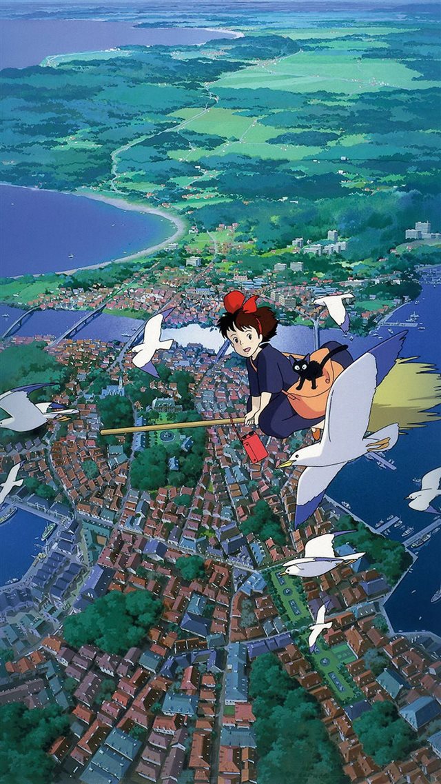 Studio Ghibli Art Illustration Love Anime Film Poster iPhone 8 wallpaper 
