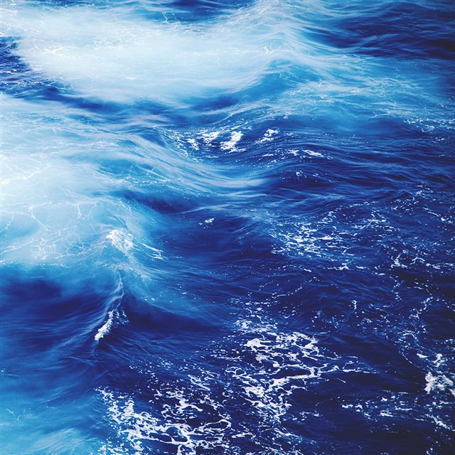 Wave Nature Water Blue Sea Ocean Pattern iPad wallpaper 