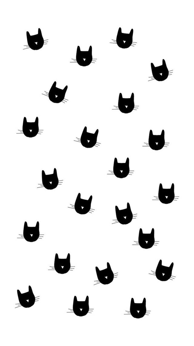 Cat Heads Pattern iPhone 8 Wallpapers Free Download