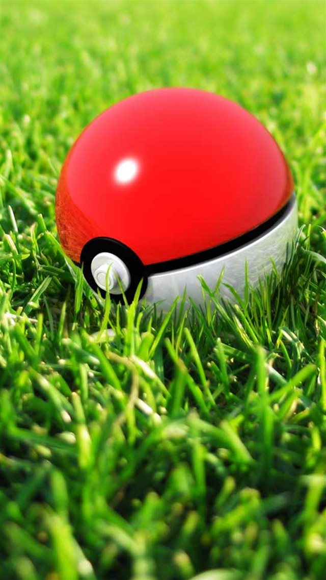 Pokeball In Grass iPhone 8 wallpaper 