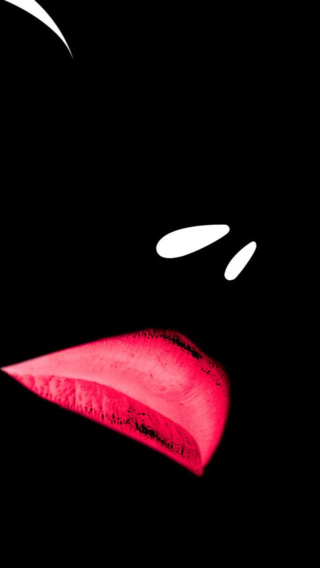 Lips Minimal White Face Dark Red Girl iPhone 8 wallpaper 