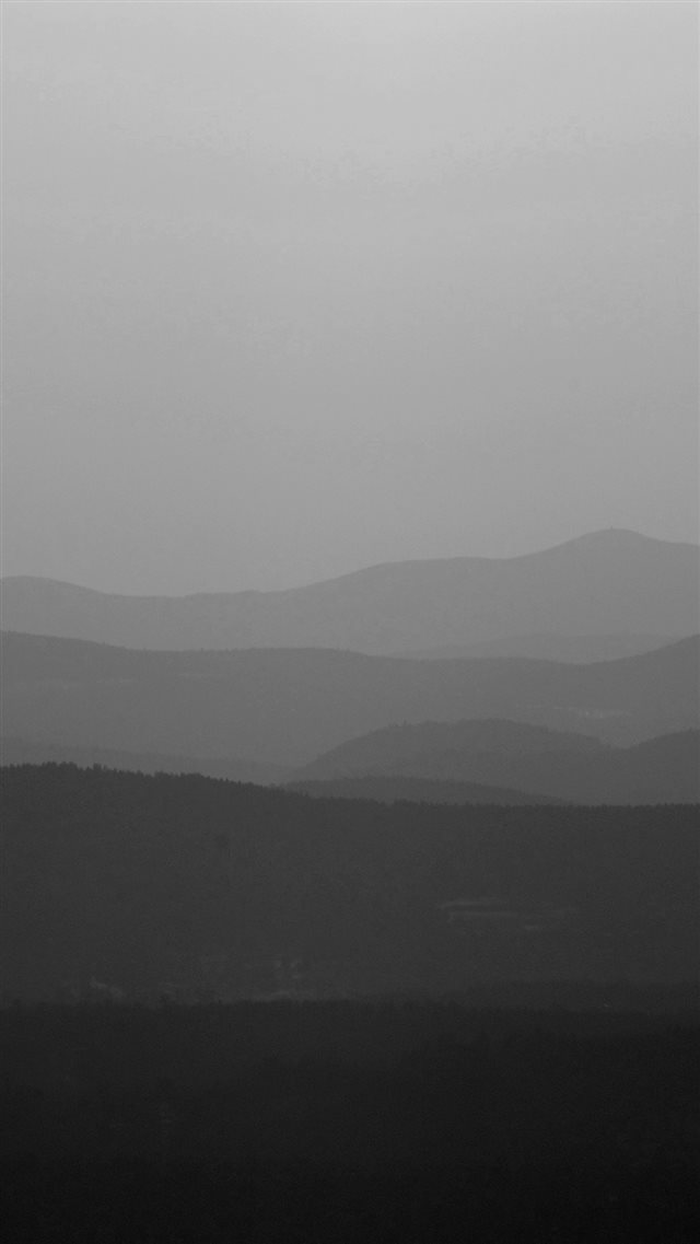 Mountain Silhouette Dark Bw Morning Nature iPhone 8 wallpaper 