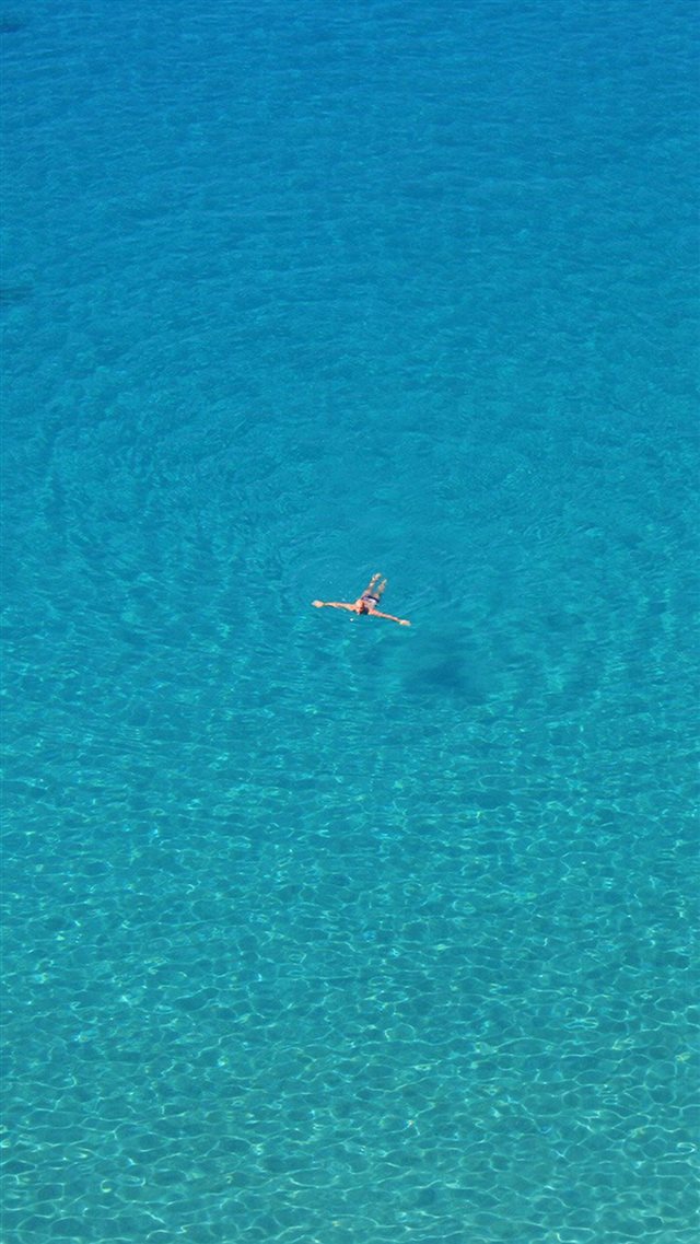 Ocean Sea Blue Swim Vacation Simple iPhone 8 wallpaper 
