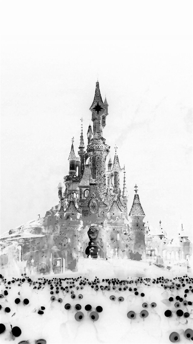 Disney Art Let It Go Snow Illust White iPhone 8 wallpaper 