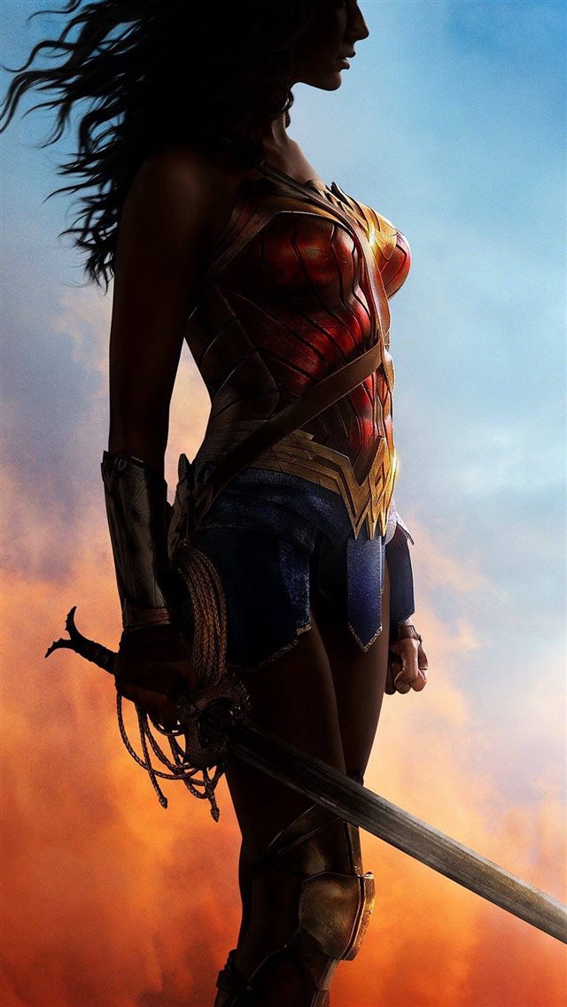 Wonder Woman Art Poster Hero Art Illustration iPhone 8 wallpaper 