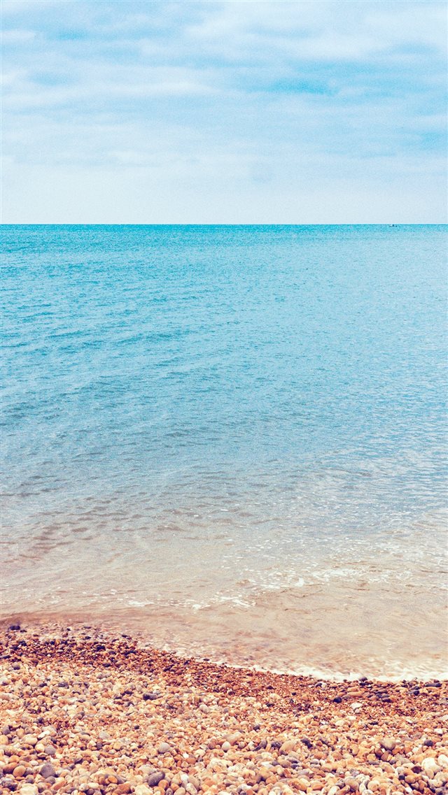 Sea Nature Beach Blue Sky Rock Happy iPhone 8 wallpaper 