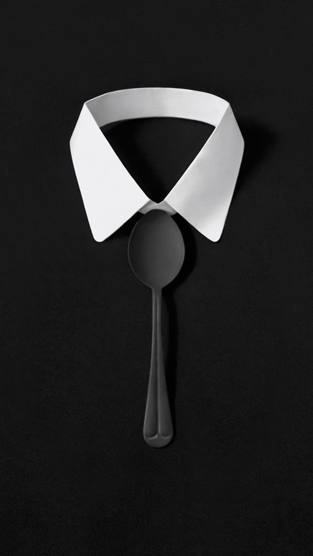 Dark Simple Suit Spoon Tie Simple iPhone 8 wallpaper 