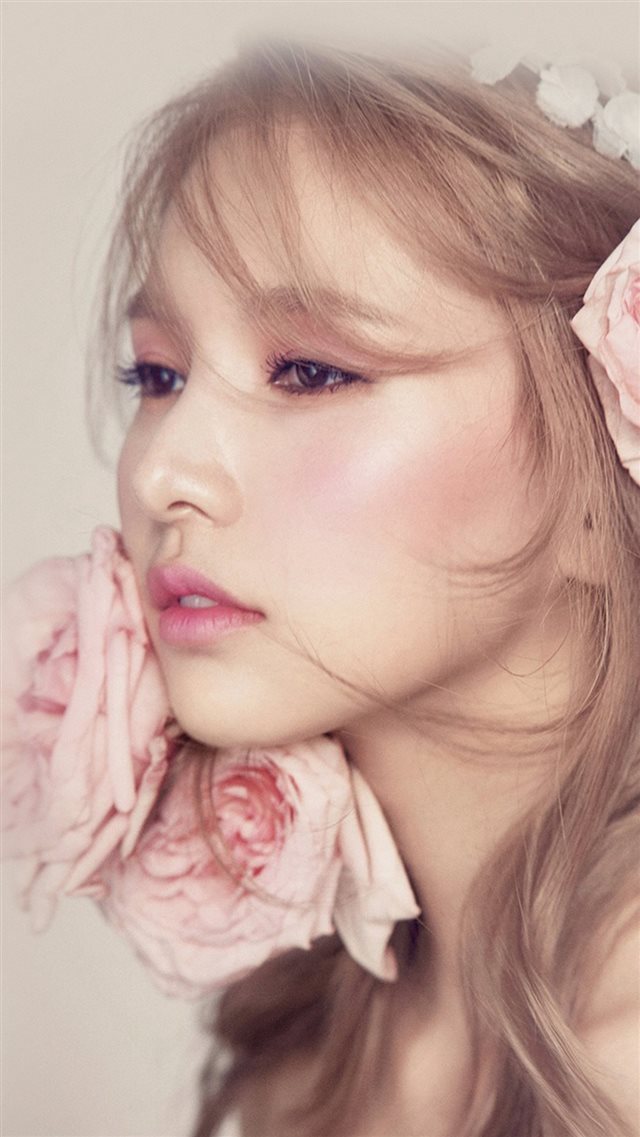 Flower Pink Kpop Girl iPhone 8 wallpaper 