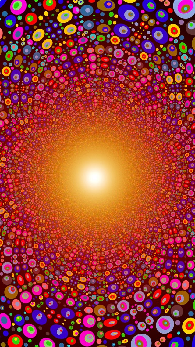 Colorful Bright Circles Texture Line Explosion iPhone 8 wallpaper 