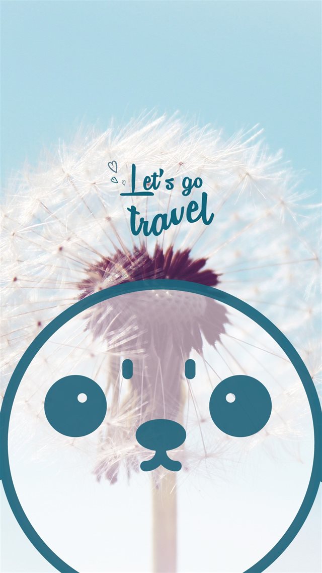 Lierature Travel Art Cute Lovely Cartoon Face Dandelion iPhone 8 wallpaper 