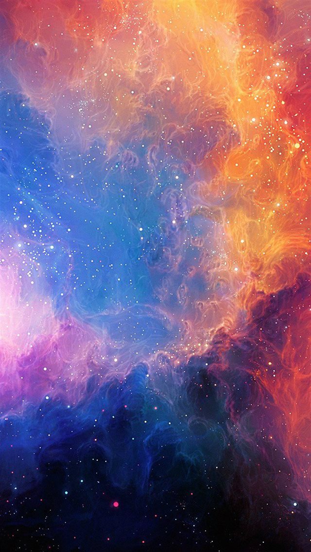 Space Aurora Art Star Illust Rainbow iPhone 8 wallpaper 