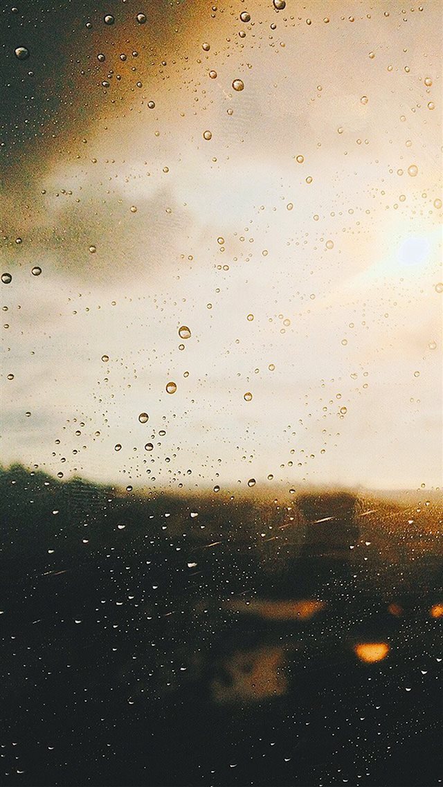 Rain Window Day Sunlight Bokeh iPhone 8 wallpaper 