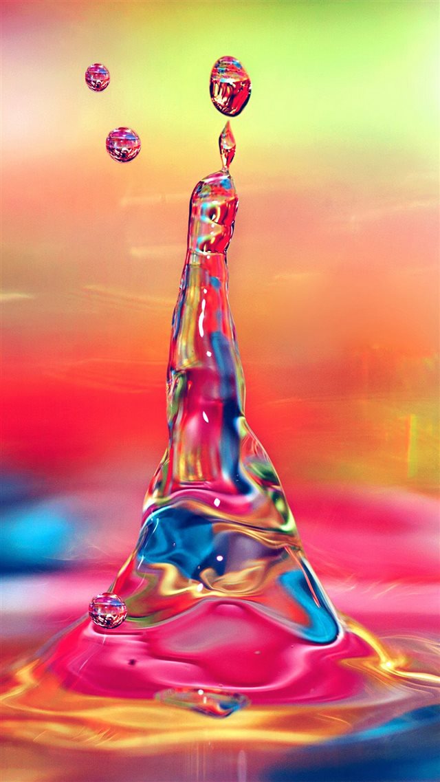 Abstract Colorful Water Drop Static Macro iPhone 8 wallpaper 