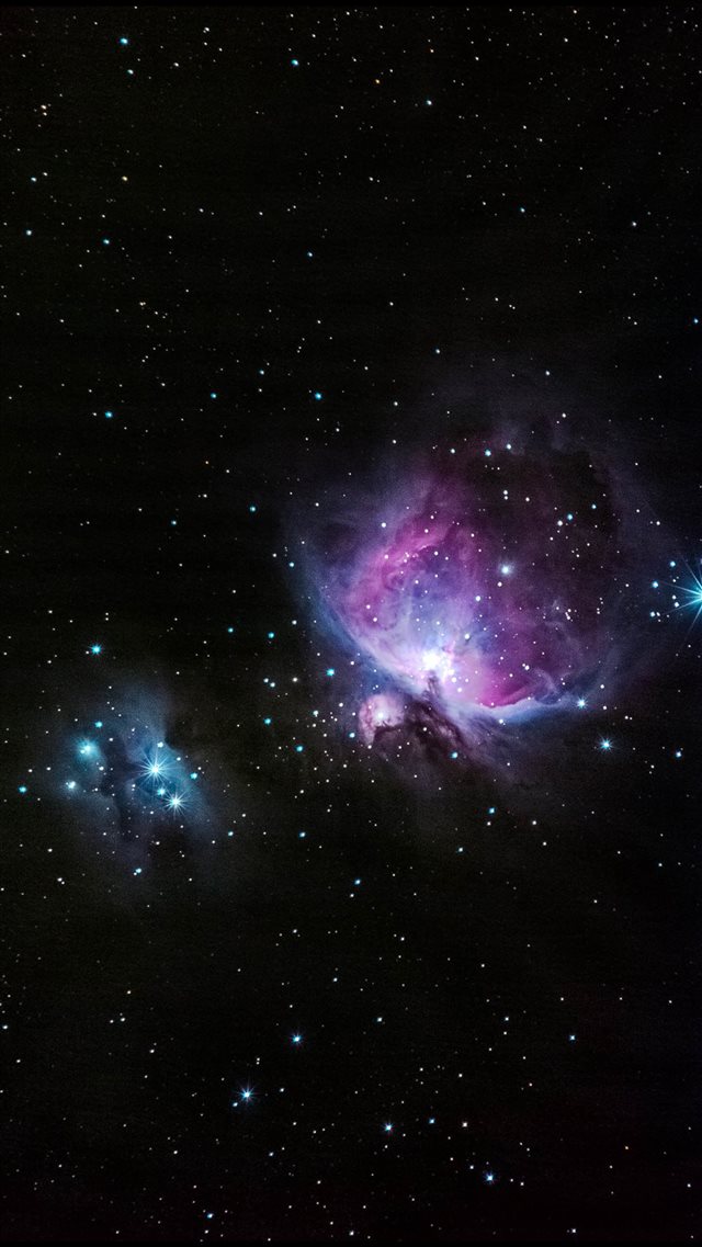 Blue And Pink Nebula Shiny In Outer Space iPhone 8 wallpaper 
