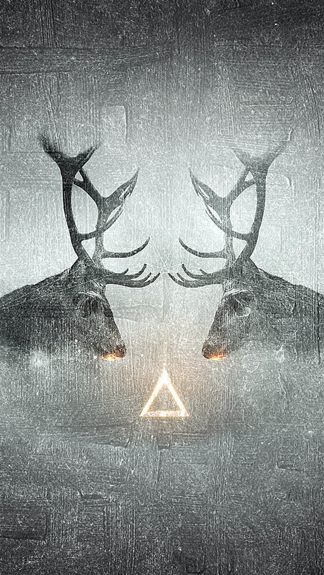 Fantasy Elk CP Animal Shadow iPhone 8 wallpaper 