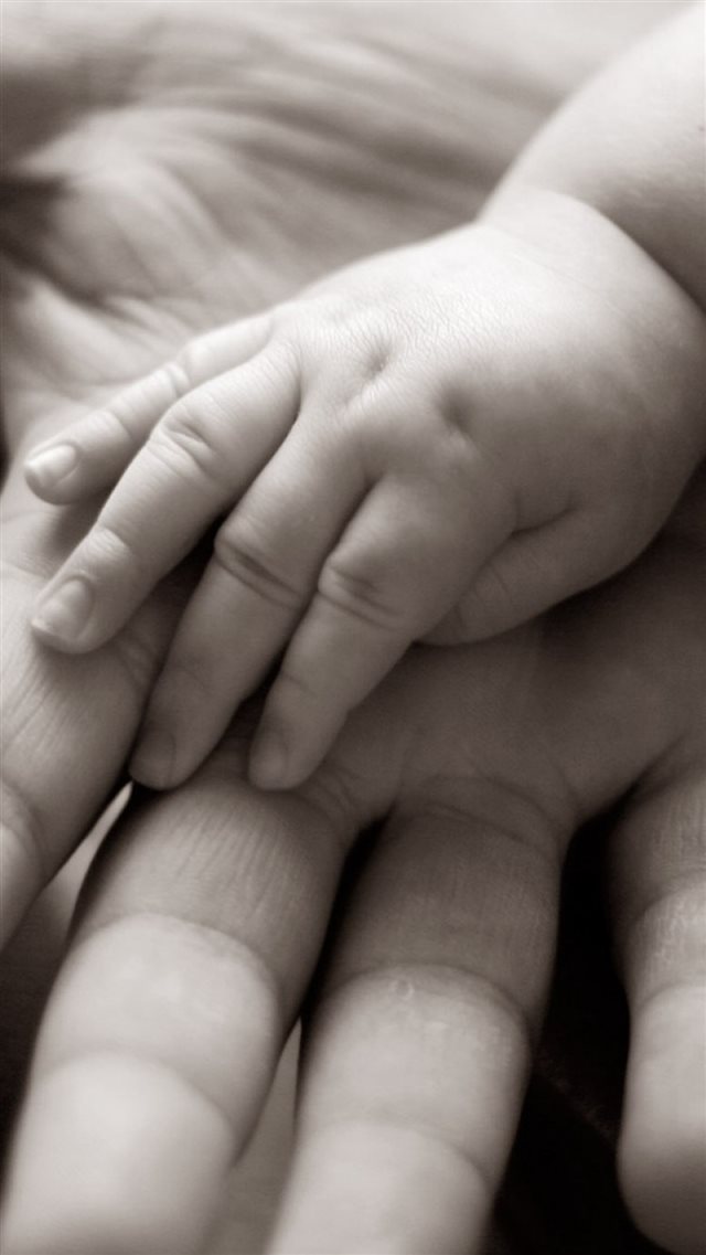 Warm Baby Hands In Parents Hand iPhone 8 wallpaper 