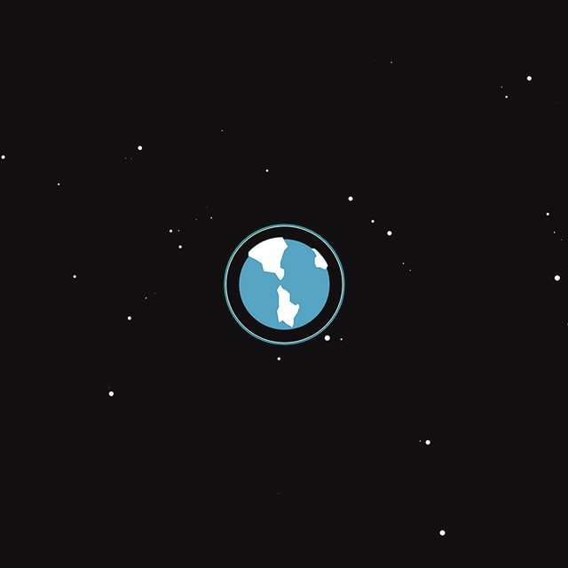 Earth Planet Minimal Simple Illust Art iPad wallpaper 