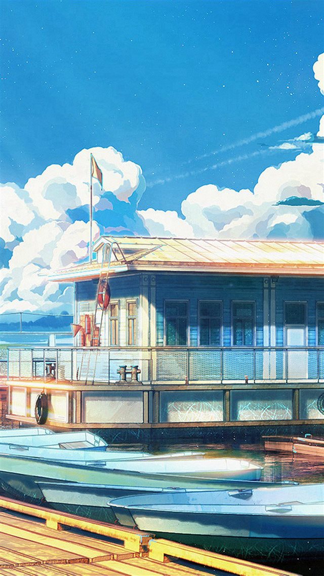 Sea Illustration Art Anime Painting Arseniy iPhone 8 wallpaper 