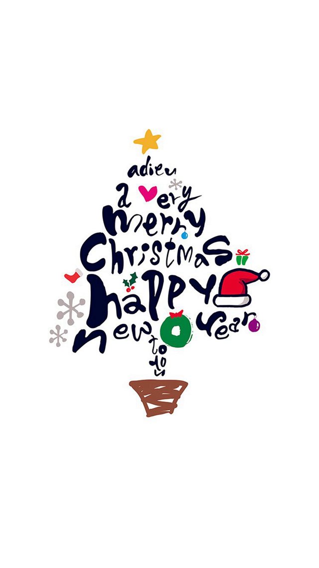 Tree Holiday Christmas Illustration Art iPhone 8 wallpaper 