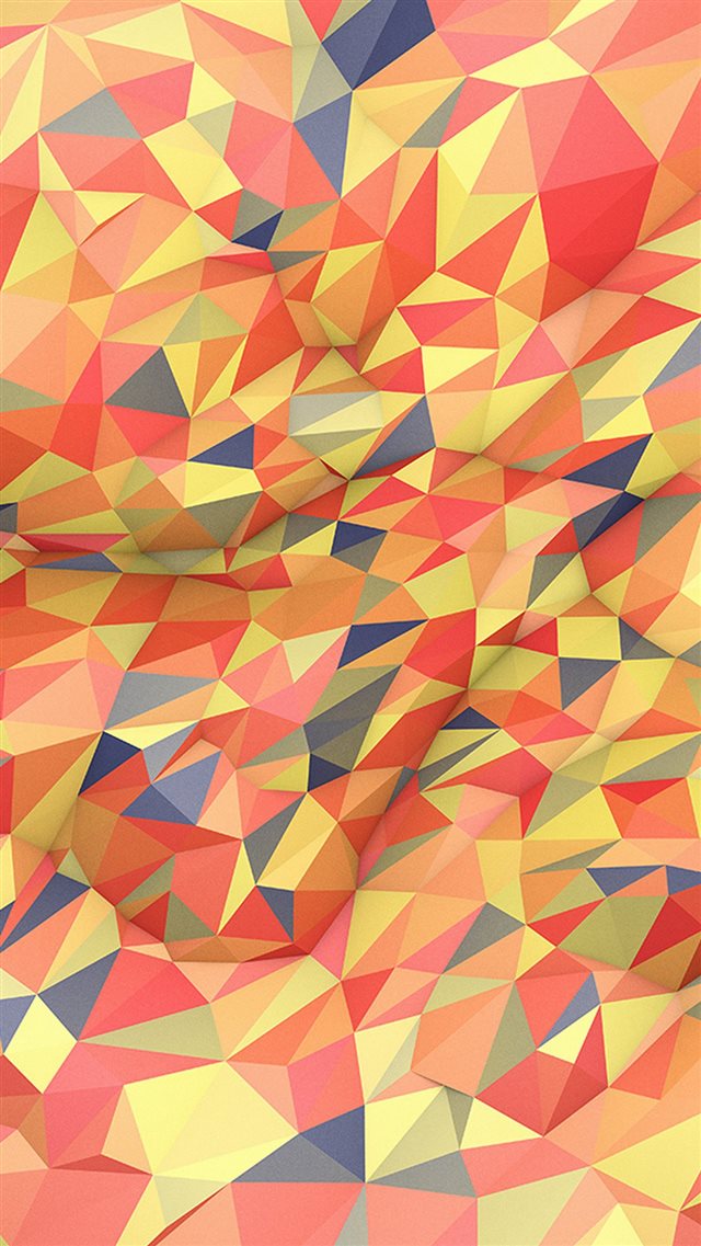 Abstract Red Yellow Polygon Art Pattern iPhone 8 wallpaper 