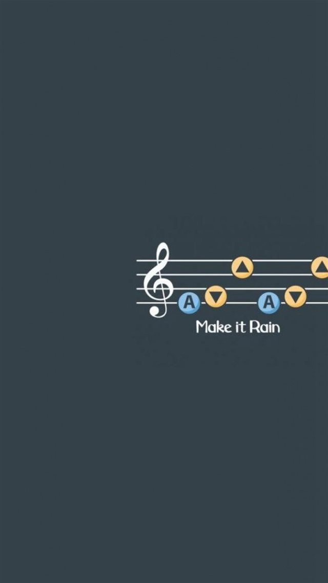 Make It Rain Music Notes Dark Pattern iPhone 8 wallpaper 