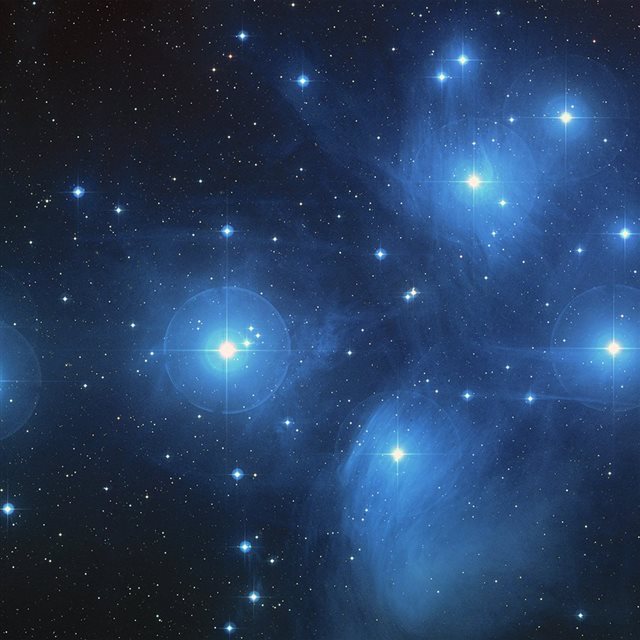 Space Dark Star Blue Pattern iPad wallpaper 