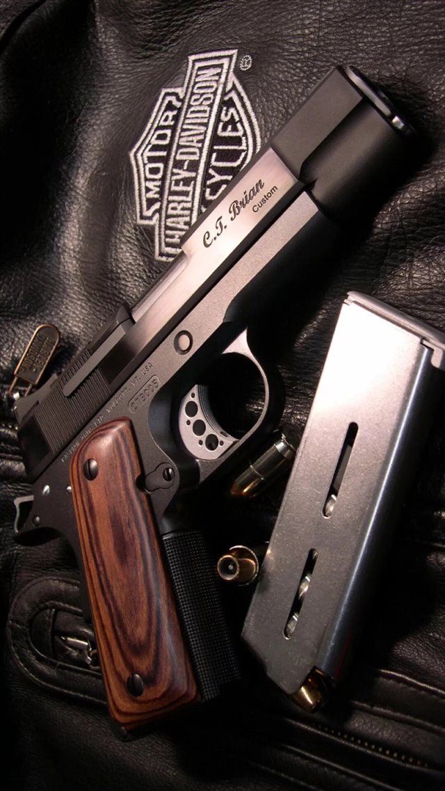 Military Weapon Gun Leather Clothing iPhone 8 wallpaper 
