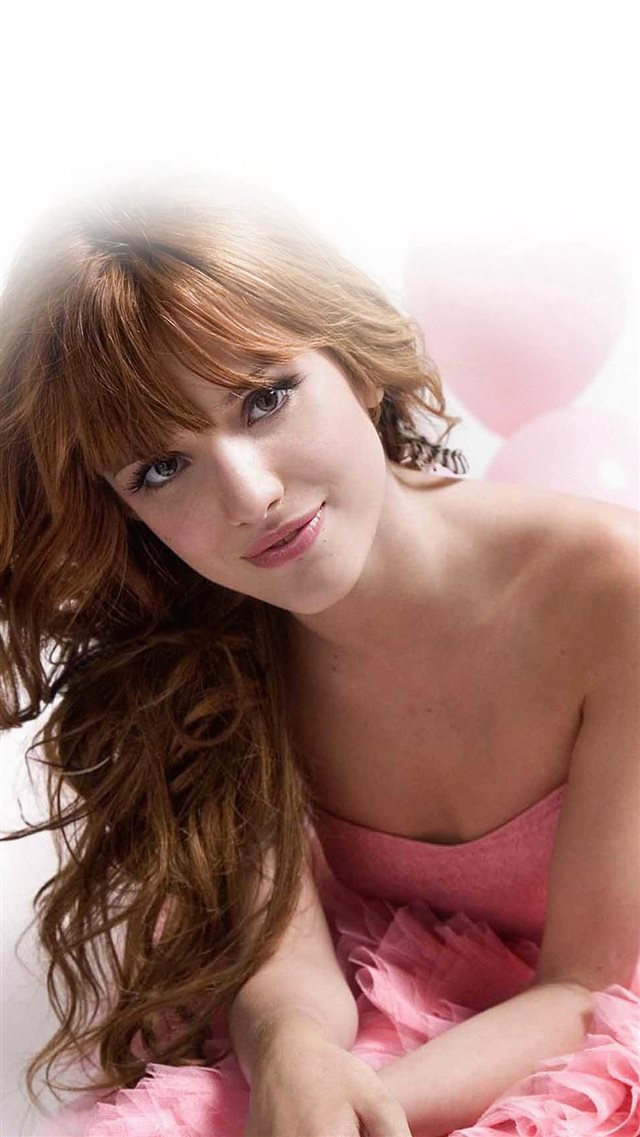 Bella Thorne Pink Dress Smile iPhone 8 wallpaper 