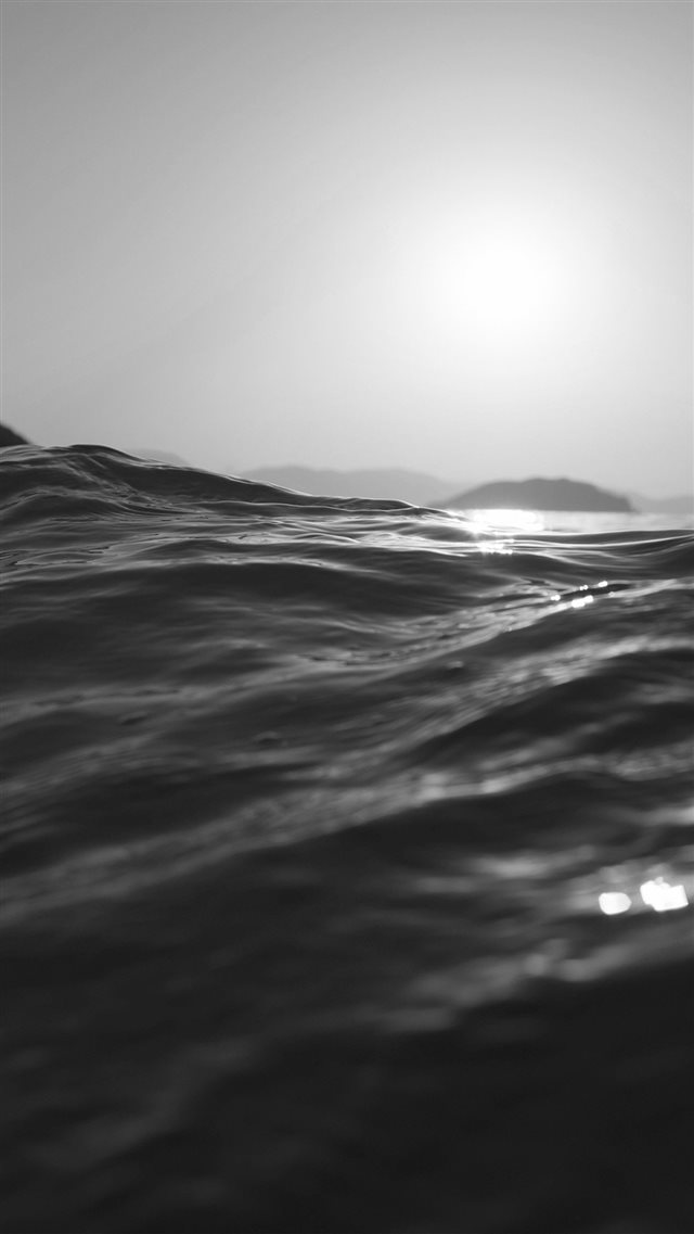Sea Dive Wave Dark Summer Ocean Nature Bw iPhone 8 wallpaper 