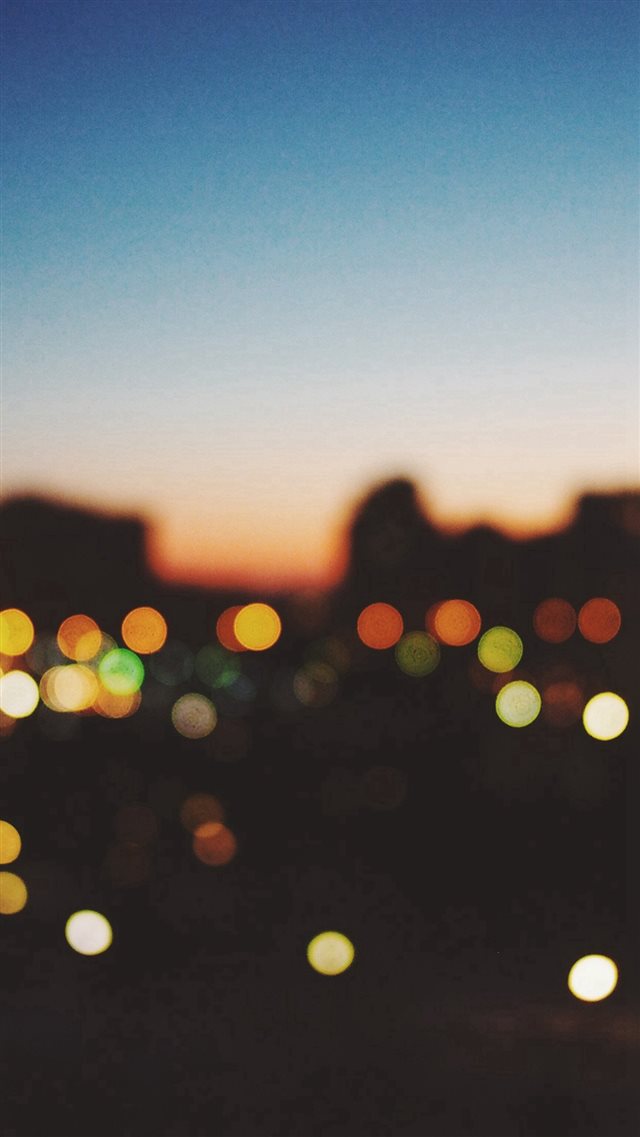Light Bokeh Sunset City iPhone 8 wallpaper 