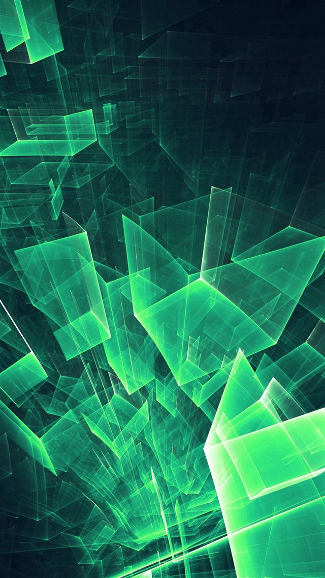 Abstract Blue Green Cube Pattern iPhone 8 wallpaper 