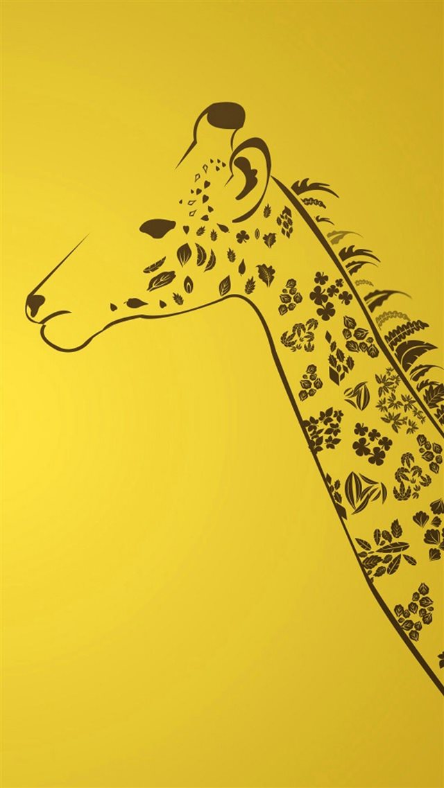 Simple Giraffe Neck Drawn Art iPhone 8 wallpaper 