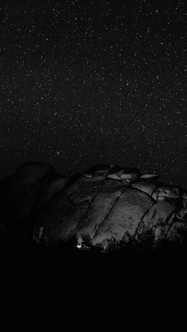 Mystery Rock Night Sky Star Nature Dark iPhone 8 wallpaper 