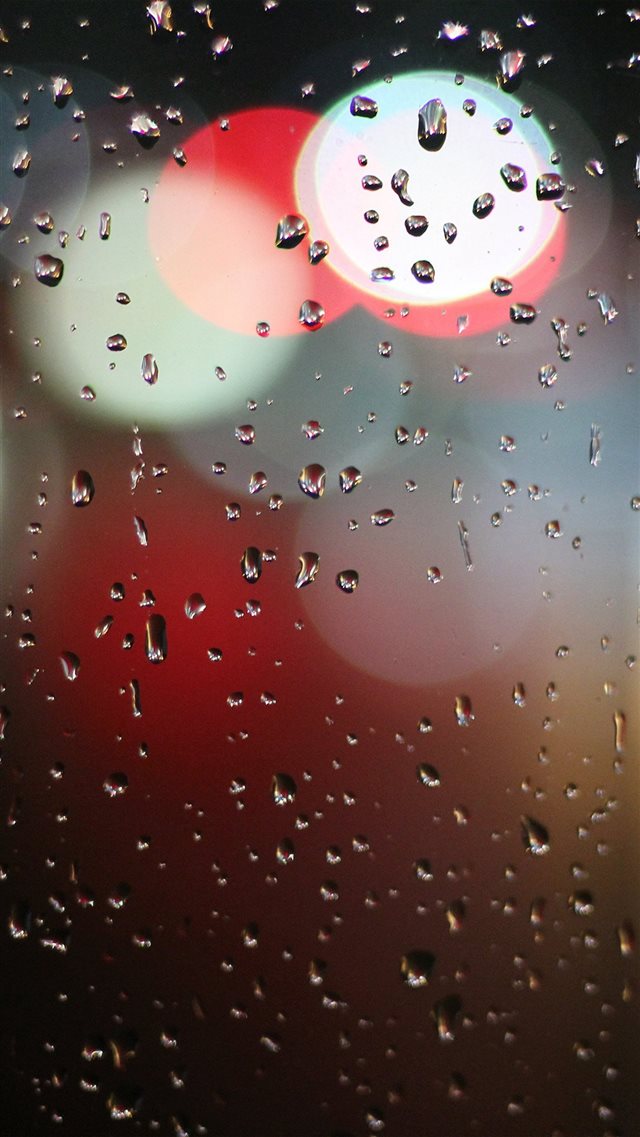 Bokeh Rain Night Window Pattern Background iPhone 8 wallpaper 