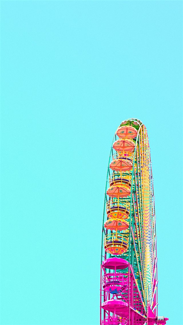 London Eye Colorful Ferris Wheel iPhone 8 wallpaper 